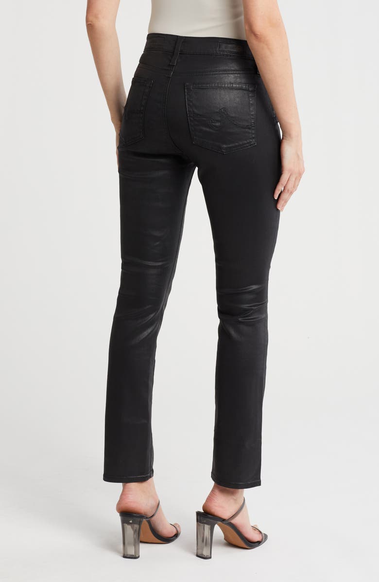 AG Mari Faux Leather Slim Straight Leg Jeans, Alternate, color, 