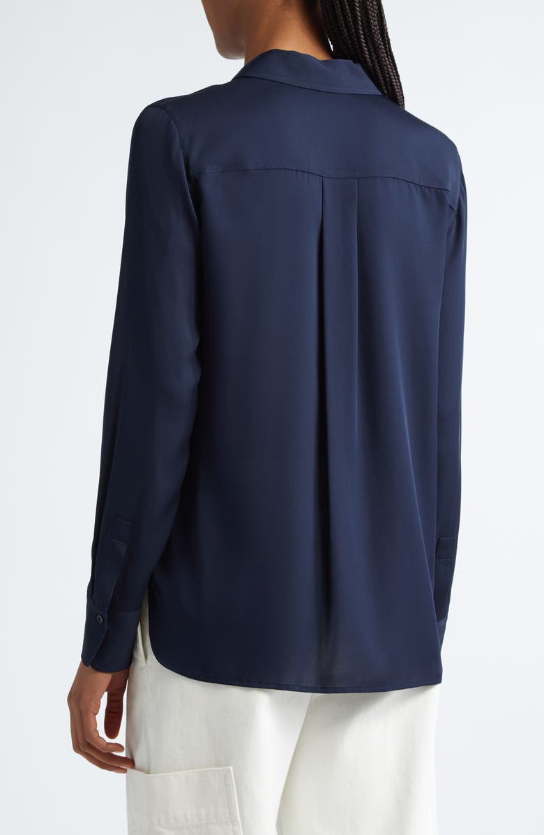 Vince Slim Silk Blouse, Alternate, color, Coastal