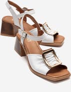 Forever & Always Shoes Asha Leather Block Heel Sandal