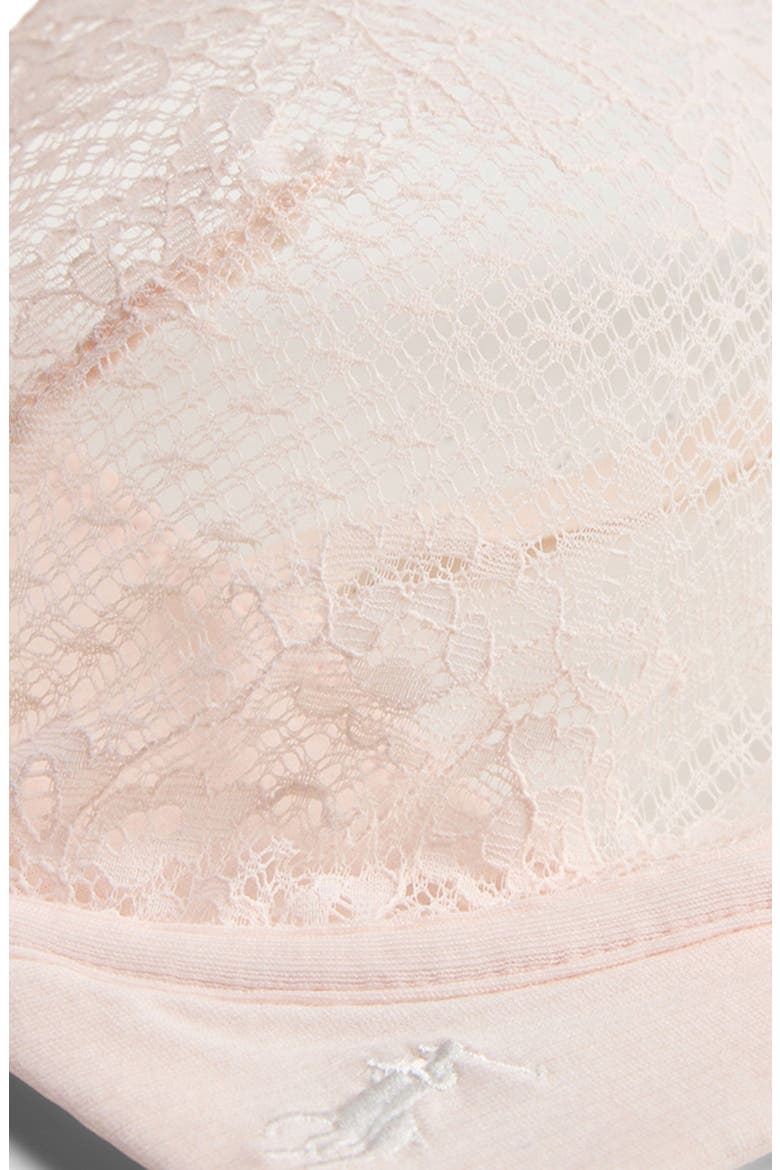 Galloon Lace Underwire Plunge Bra, Main, color, GARDEN ROSE