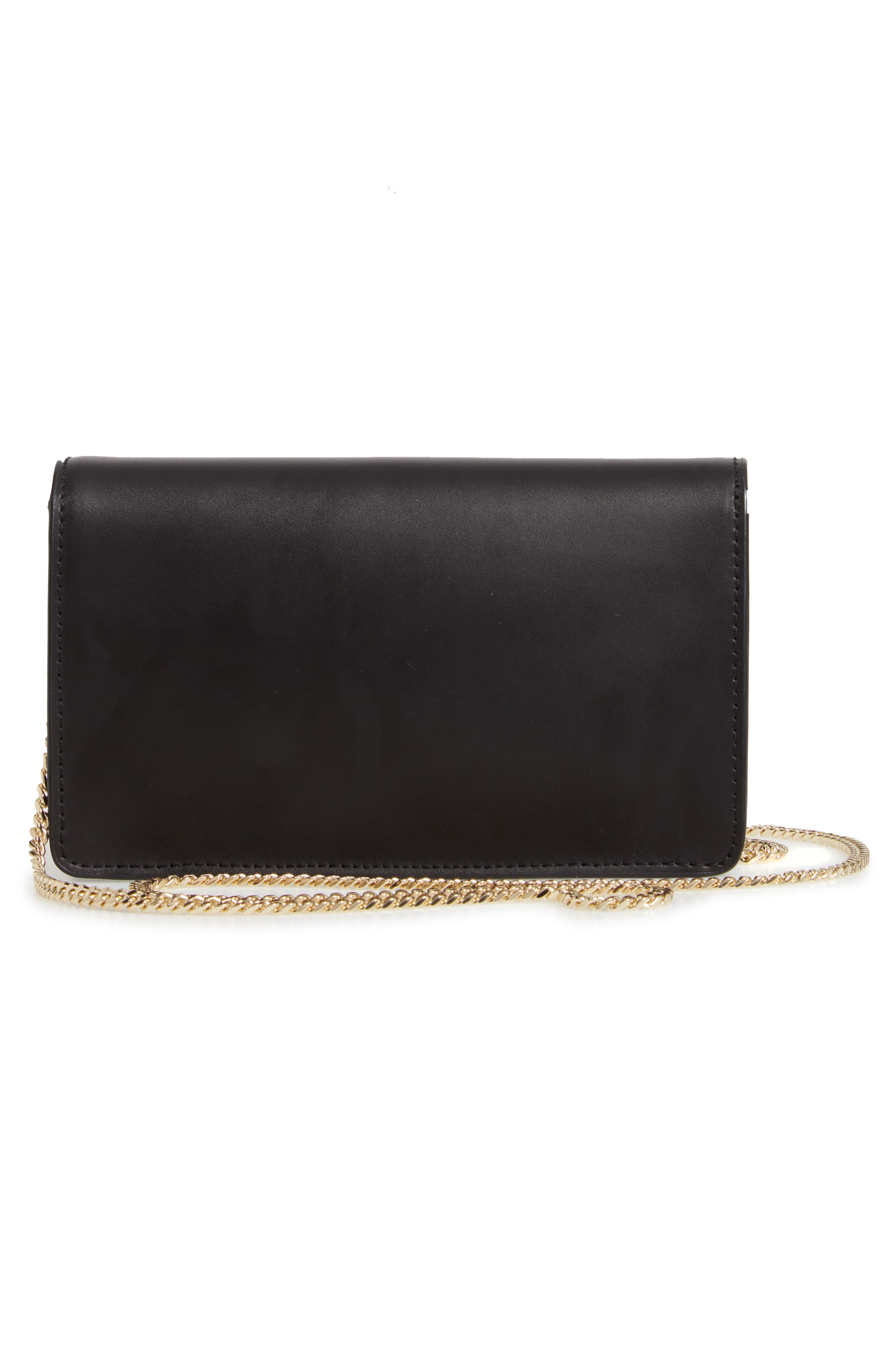 Ted Baker London Keeiira Bow Leather Evening Bag, Alternate, color, 