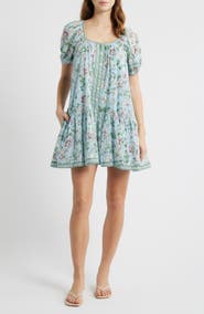 Cleobella Elodie Floral Drop Waist Minidress