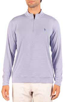 Mini Stripe Performance Quarter Zip Pullover