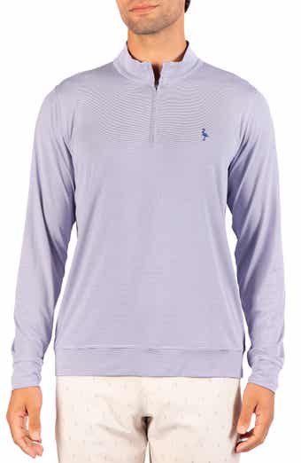 Mini Stripe Performance Quarter Zip Pullover