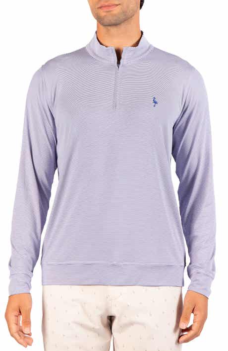 Mini Stripe Performance Quarter Zip Pullover