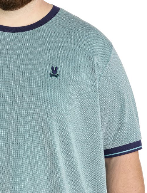 Psycho Bunny Big & Tall Quinton Textured T-shirt In Green