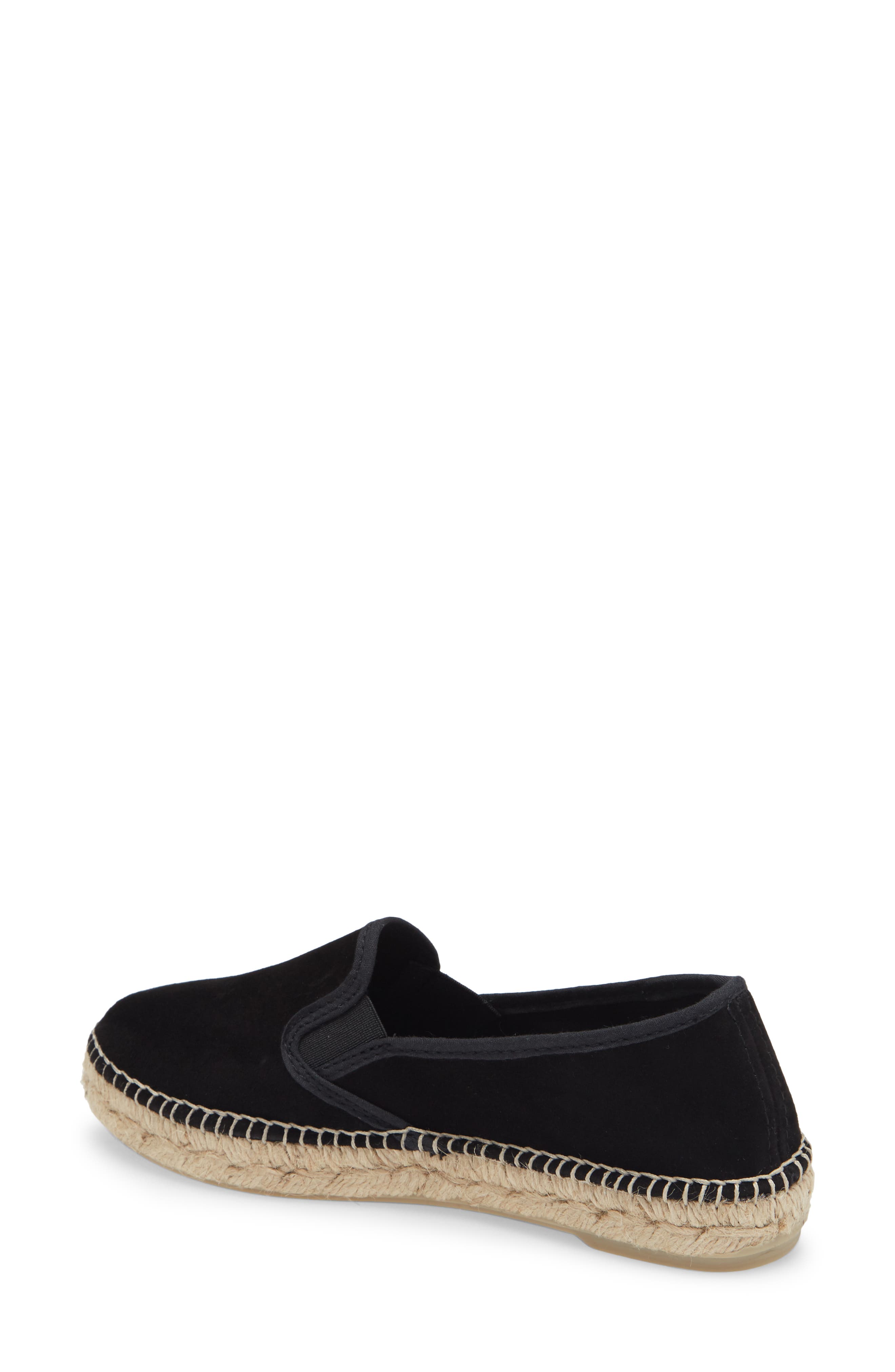 Aran Espadrille Slip-On Sneaker, Alternate, color, BLACK SUEDE