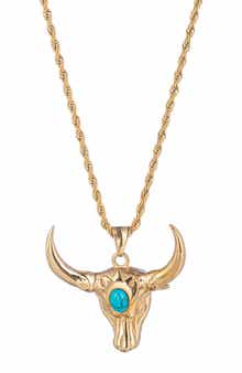 Golden Bull Pendant Necklace