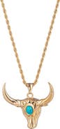 EYE CANDY LOS ANGELES Golden Bull Pendant Necklace