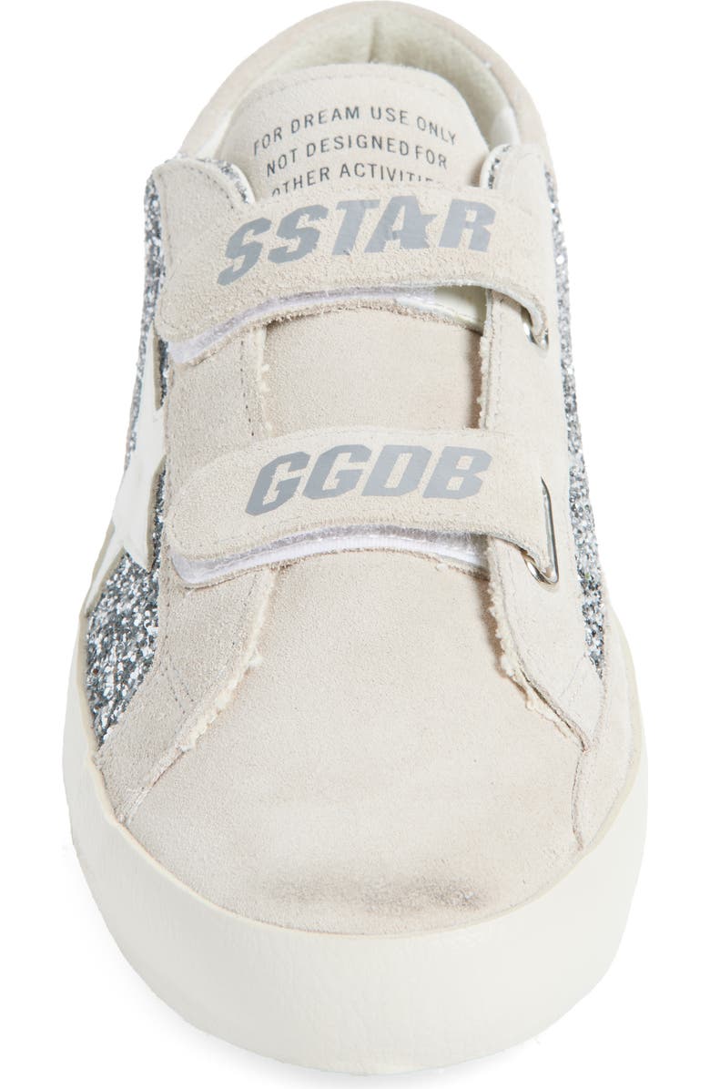 Golden Goose Kids' Old School Glitter Low Top Sneaker, Alternate, color, Silver/ Pink/ White/ Gray