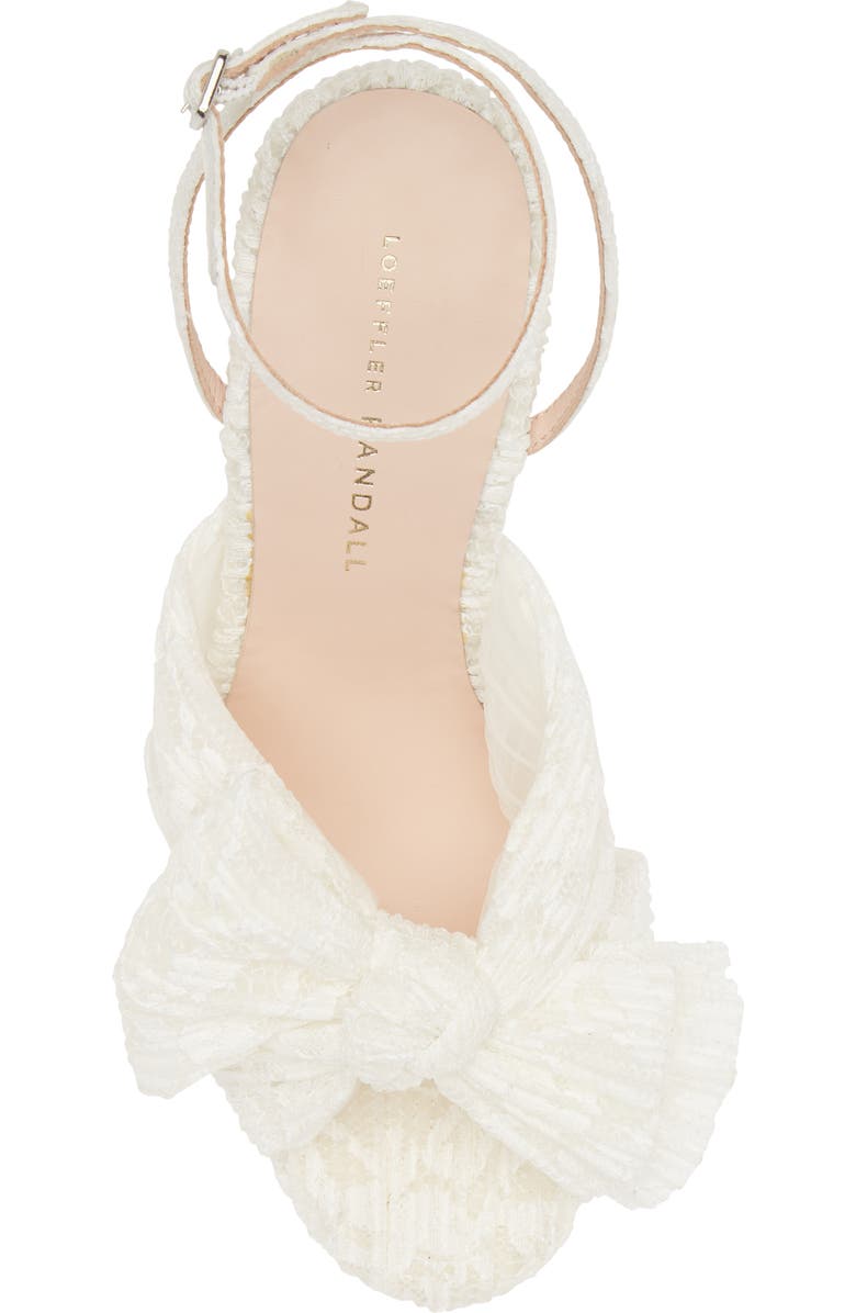 Loeffler Randall Camellia Ankle Strap Sandal, Alternate, color, White/ Cream