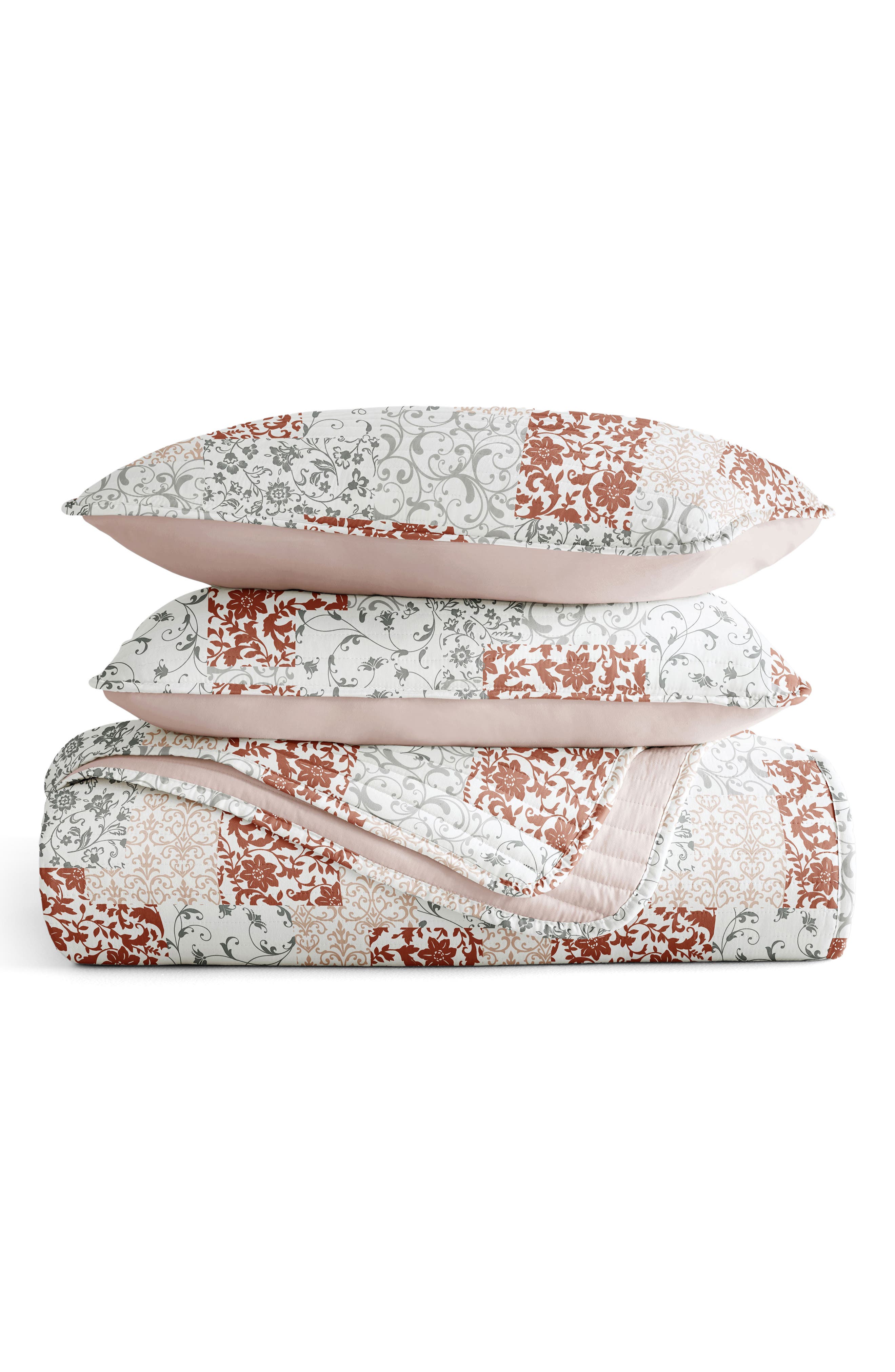 IENJOY HOME 3-Piece Scroll Print Quilt Set - Queen