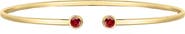 The Lovery Fine Jewelry Garnet Open Cuff Bangle