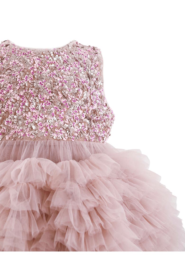 Sparkle Tiered Tulle Dress, Alternate, color, Pink