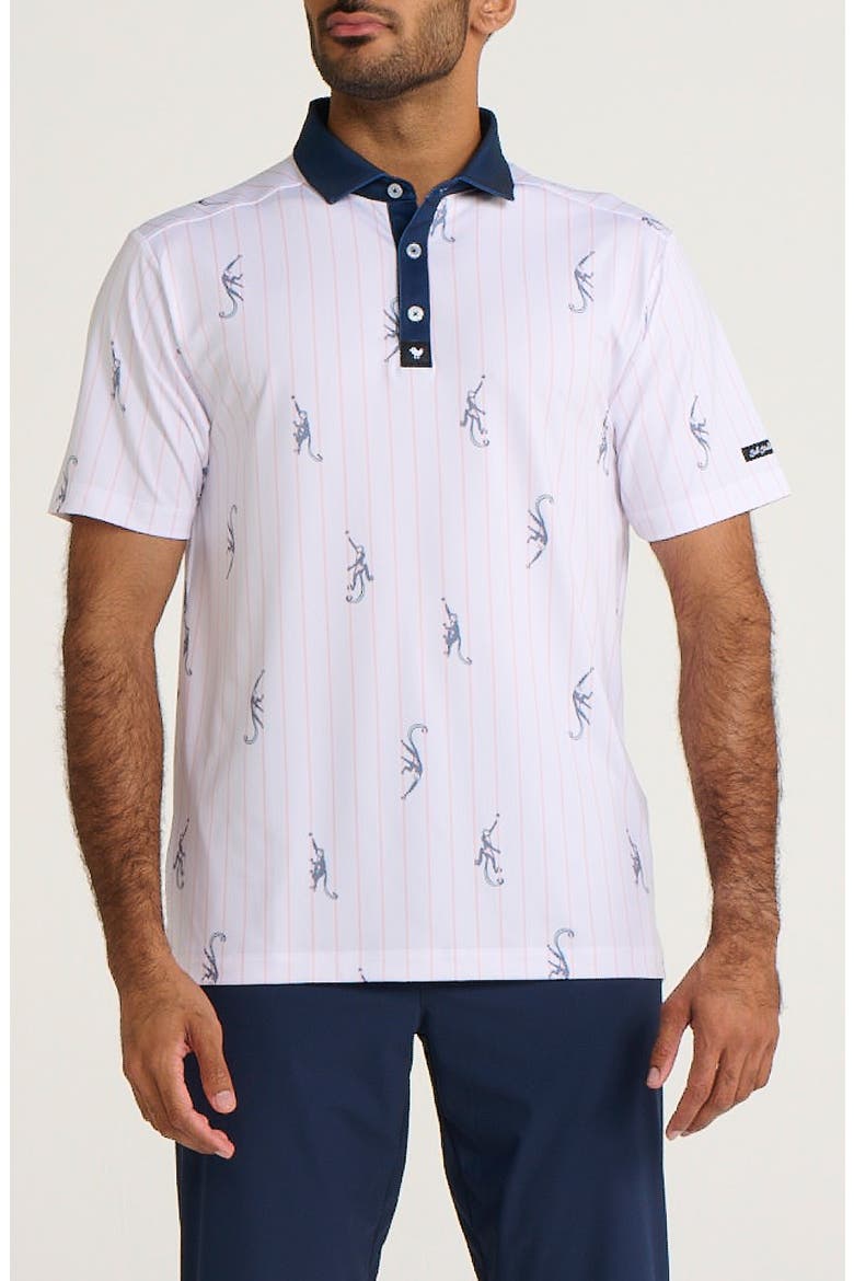 Monkey Around Stripe Performance Golf Polo, Main, color, MONKEY A ROUND
