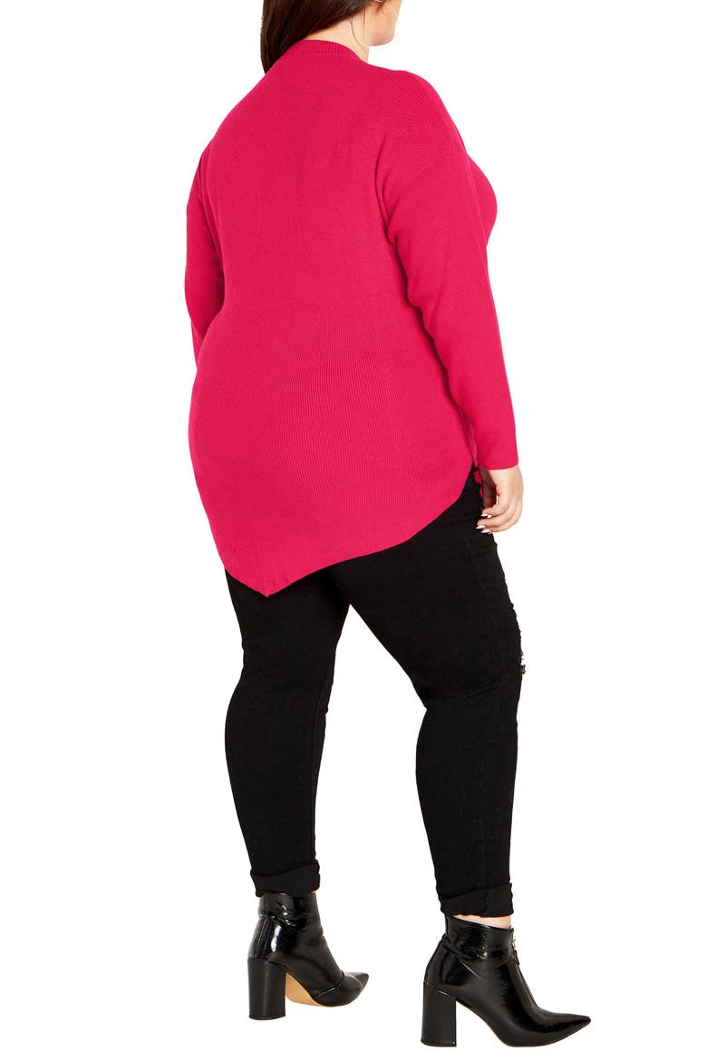 Bonnie Asymmetric Sweater, Alternate, color, PINK