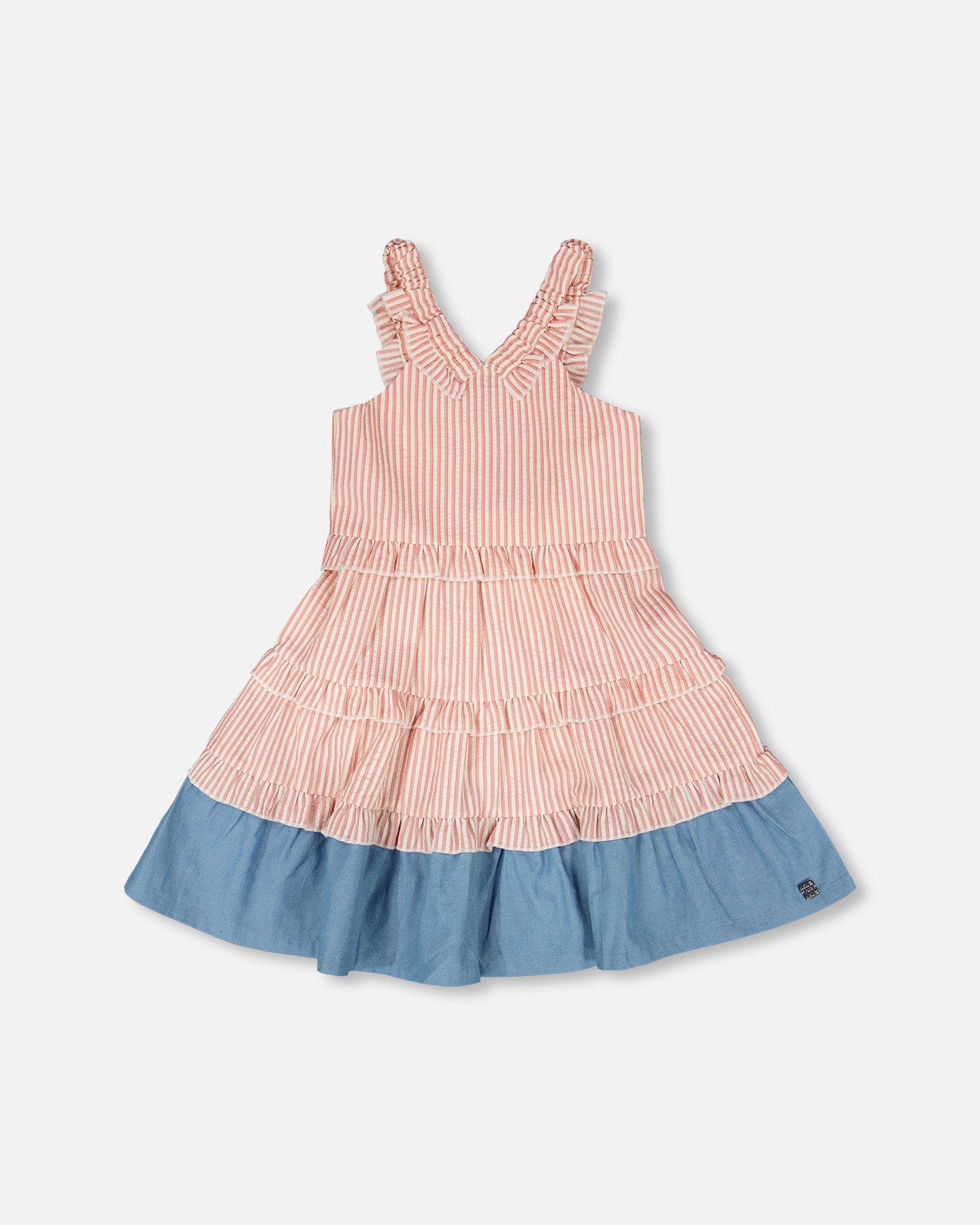 selected Off White & Pink Stripes