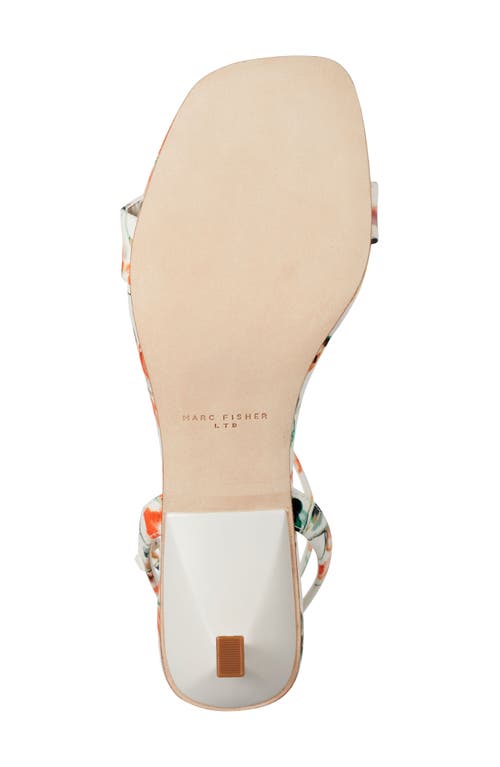 Marc Fisher Ltd Alona Ankle Strap Kitten Heel Sandal In White