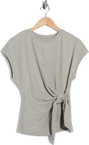 NORDSTROM RACK Short Sleeve Tie Detail Top