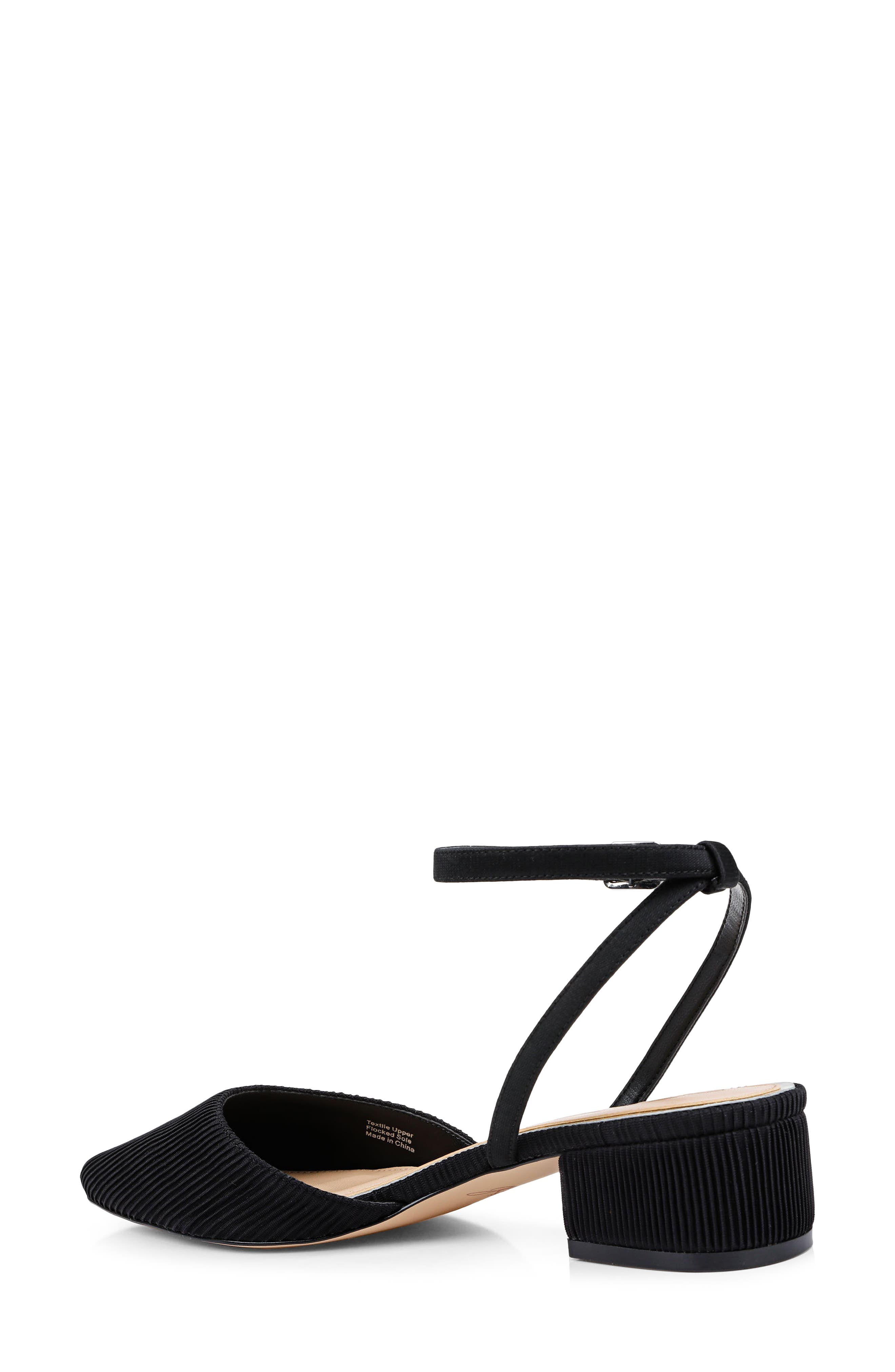 Jewel Badgley Mischka Stacy Ankle Strap Pump, Alternate, color, Black Fabric