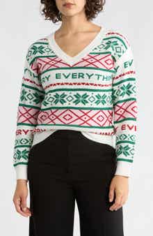 Vigoss Merry Everything V-Neck Sweater