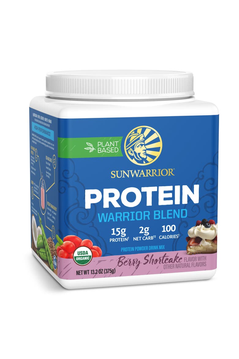 Organic Warrior Blend Berry Shortcake Protein Powder Tub, Main, color, 375g
