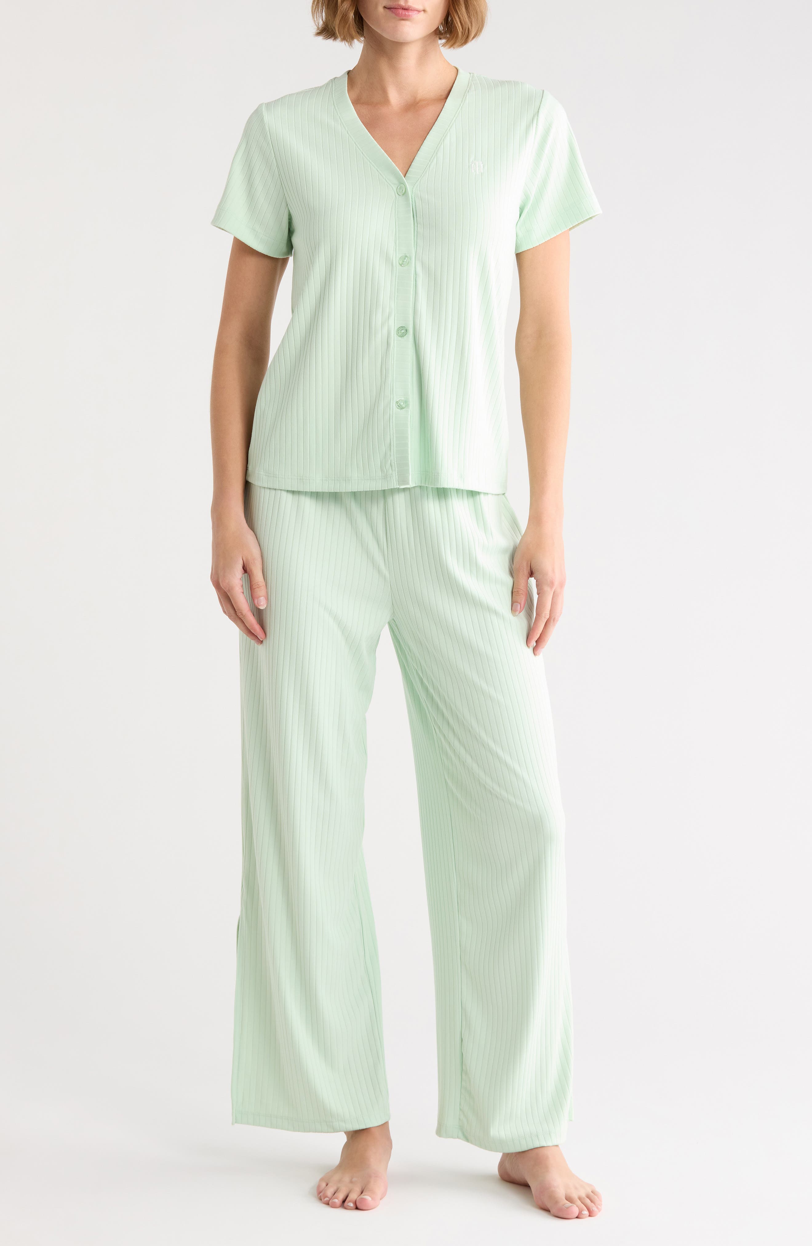 Tommy Hilfiger Ribbed Long Pajamas
