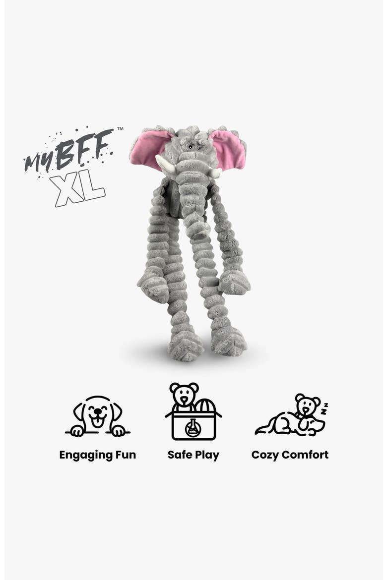 My BFF XL Plush Dog Toy, Alternate, color, Jumbo the Elephant