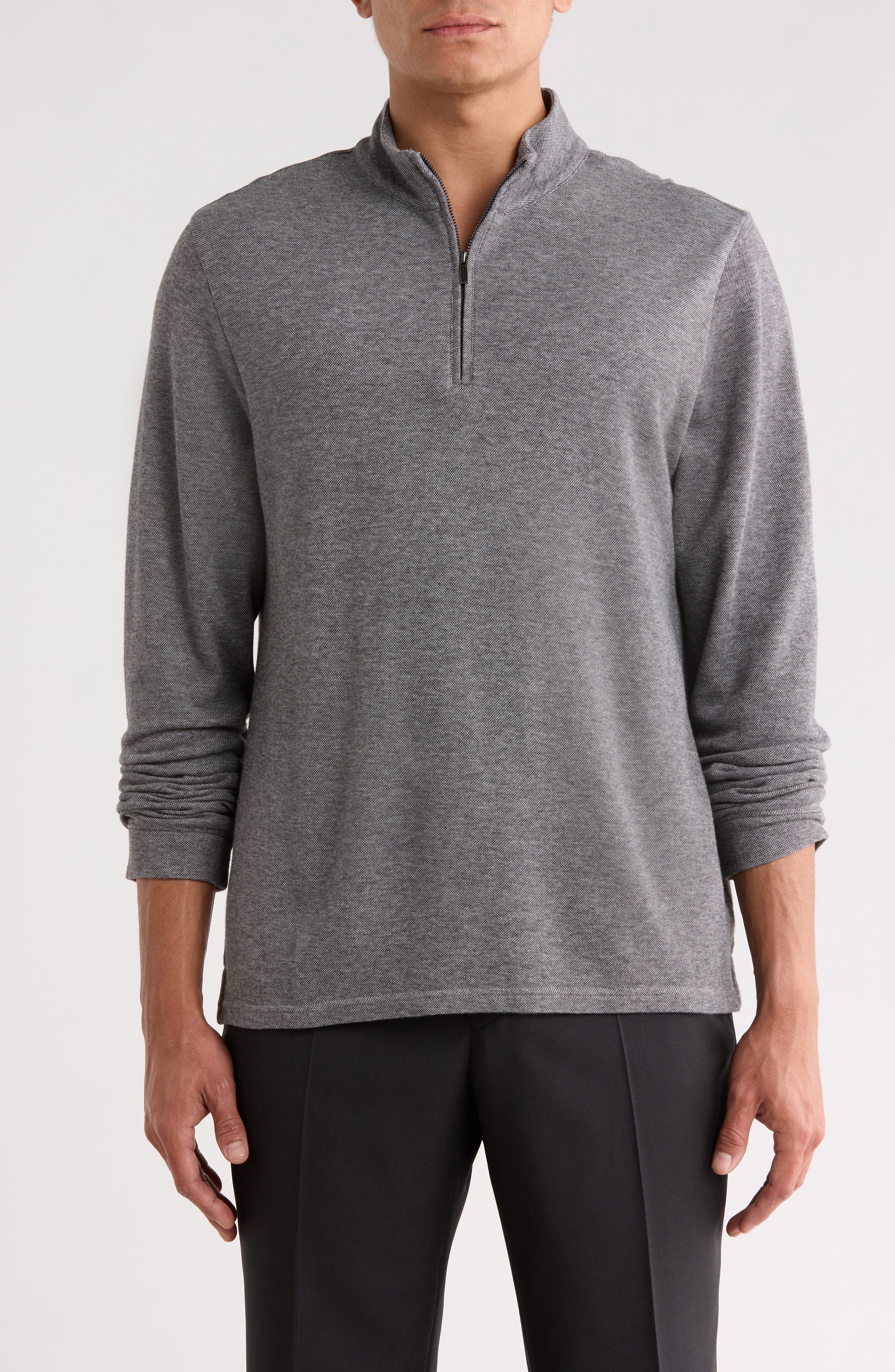 Piquè Quarter Zip Pullover