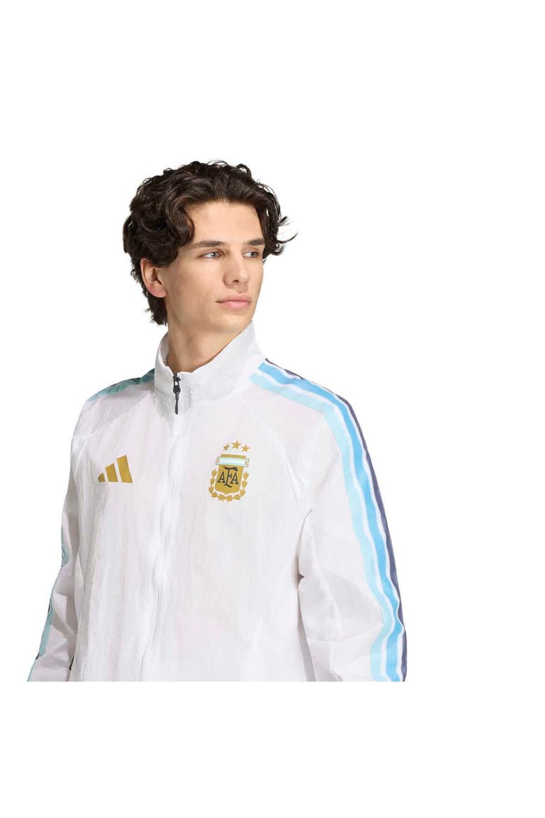 Men's adidas White Argentina National Team 2026 Home Full-Zip Game Day Anthem Jacket, Alternate, color, White