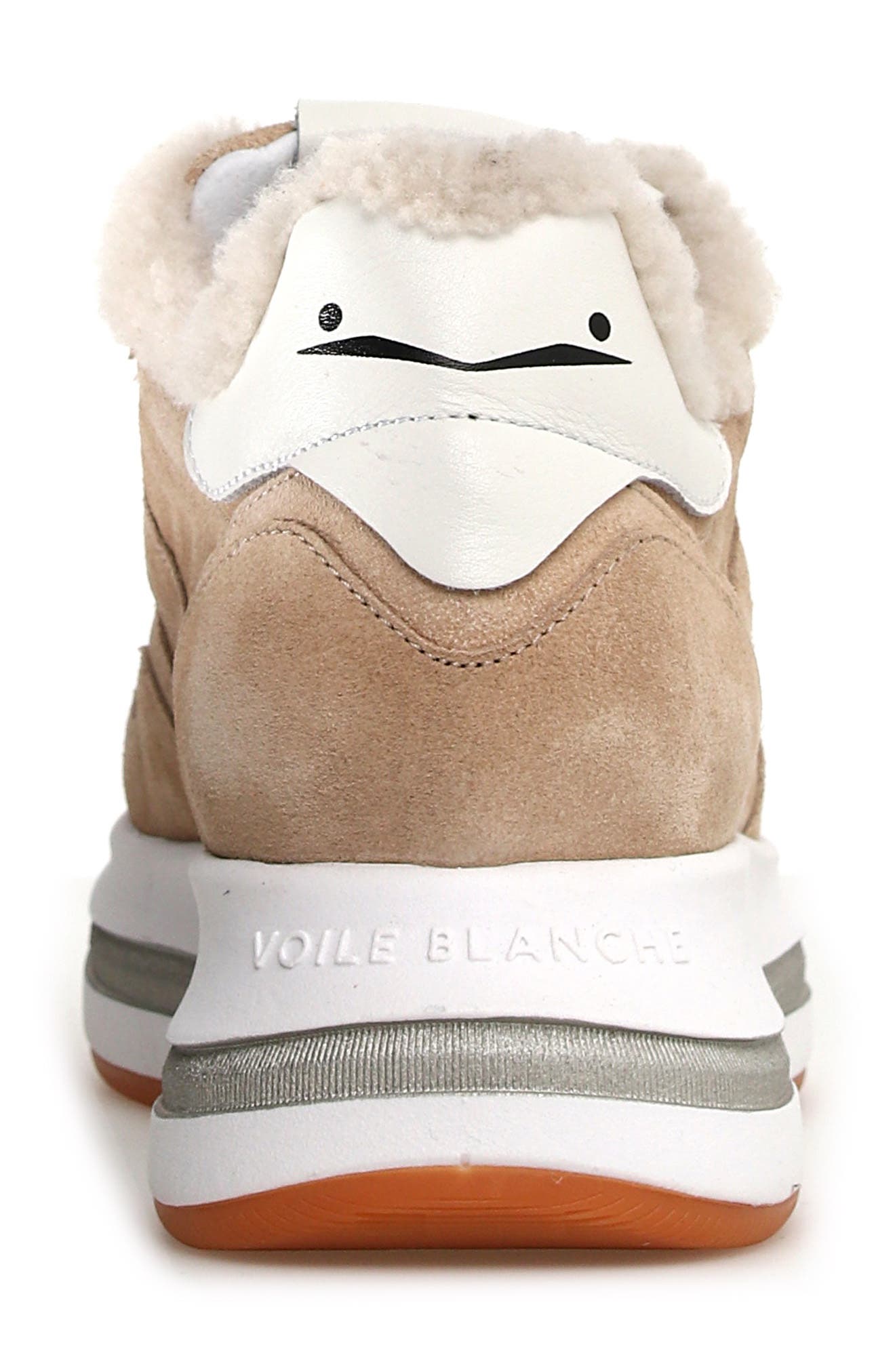 Voile Blanche Melany Genuine Shearling Lined Sneaker, Alternate, color, Beige
