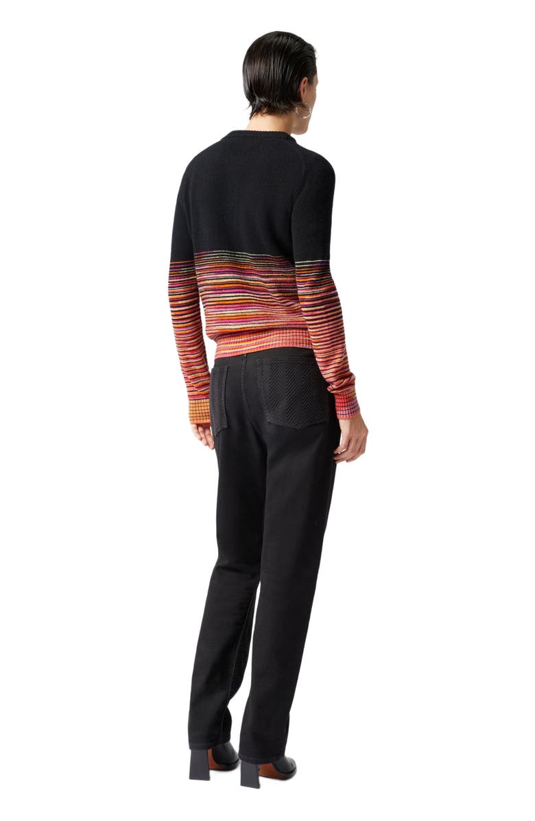 Missoni Crewneck Cardigan In Dégradé Slub Cashmere, Alternate, color, Multicoloured