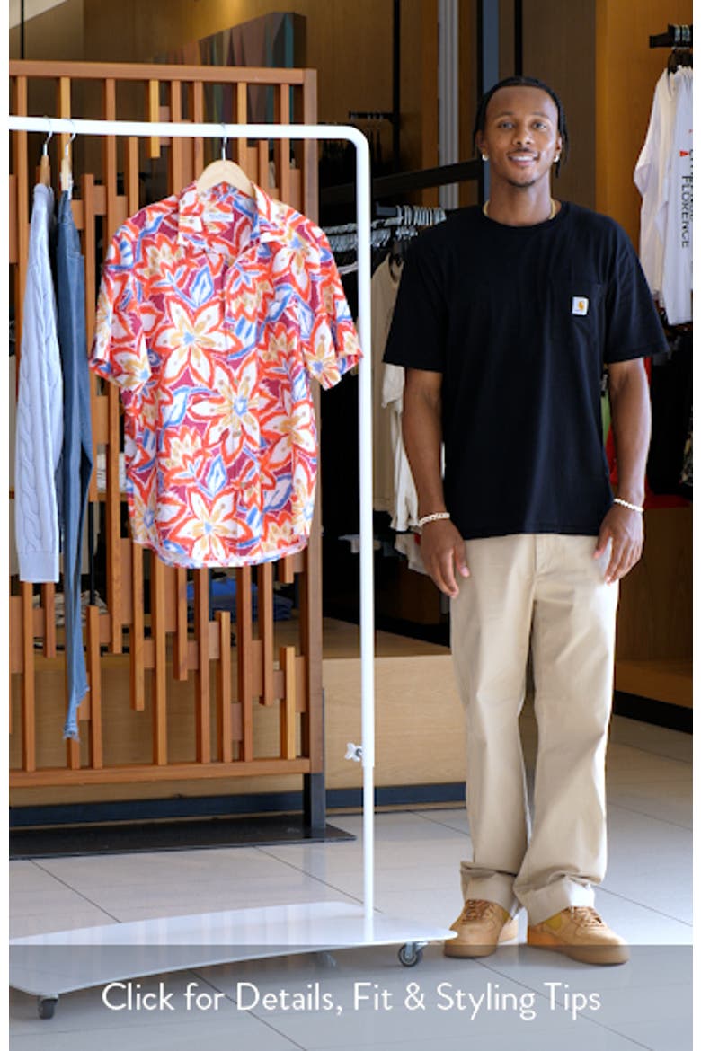 Bahama Coast Flora Fusion IslandZone® Short Sleeve Button-Up Shirt video