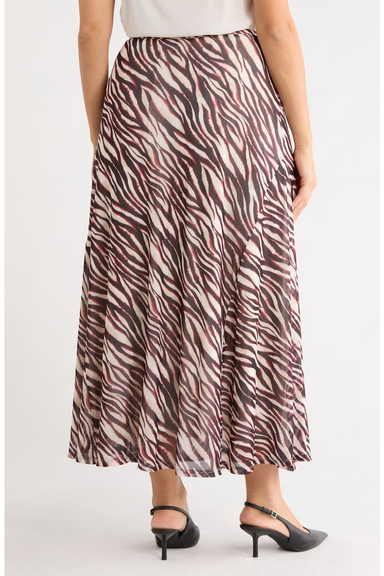 Belle Seam Maxi Skirt, Alternate, color, PARCHMENT/ CHERRY