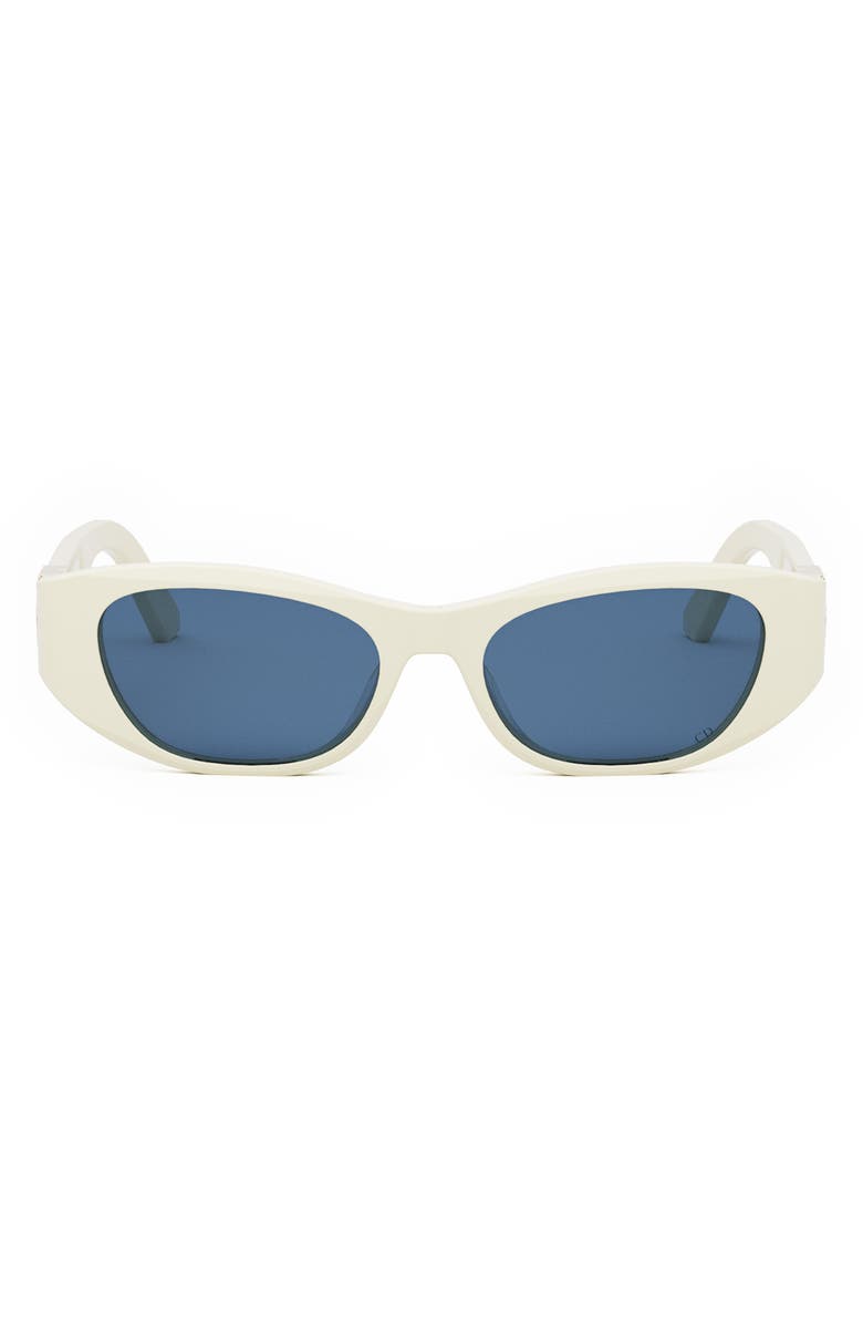 DIOR 30Montaigne S9U 54mm Square Sunglasses, Main, color, Ivory / Blue