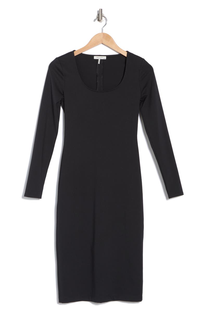 rag & bone Enhance Long Sleeve Body-Con Dress, Alternate, color, 