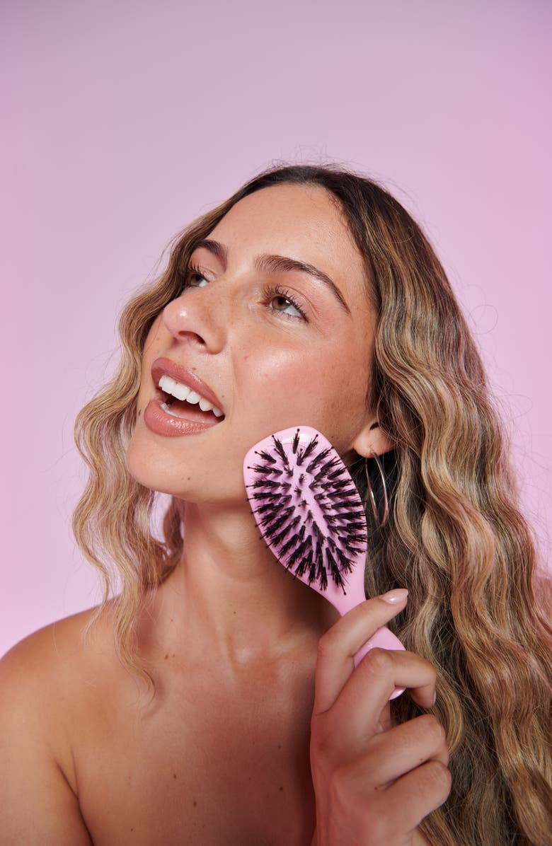 Mermade Hair Mini Brush, Alternate, color, Pink