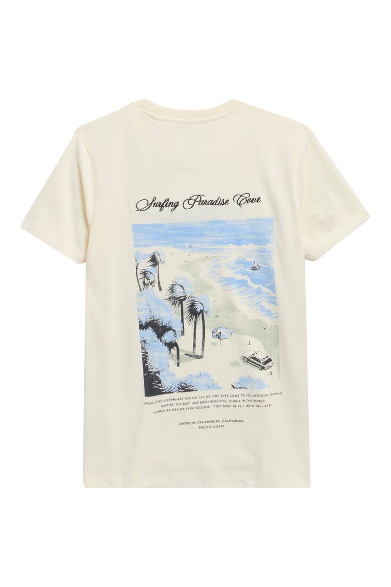 Kids' Surfing Paradise Graphic T-Shirt, Alternate, color, OFF WHITE