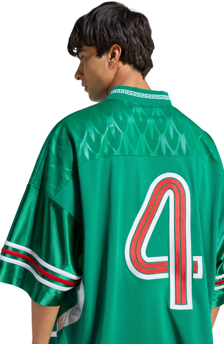 adidas Mexico Oversize Jersey, Alternate, color, Bold Green/White/Better Scarlet