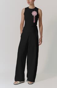 De Loreta Horchata High Waist French Terry Pants