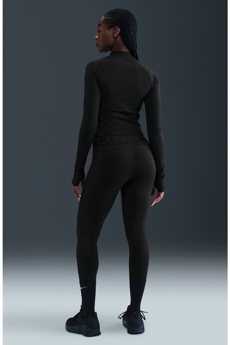 Dri-FIT Pro Sculpt Leggings, Alternate, color, BLACK/ WHITE