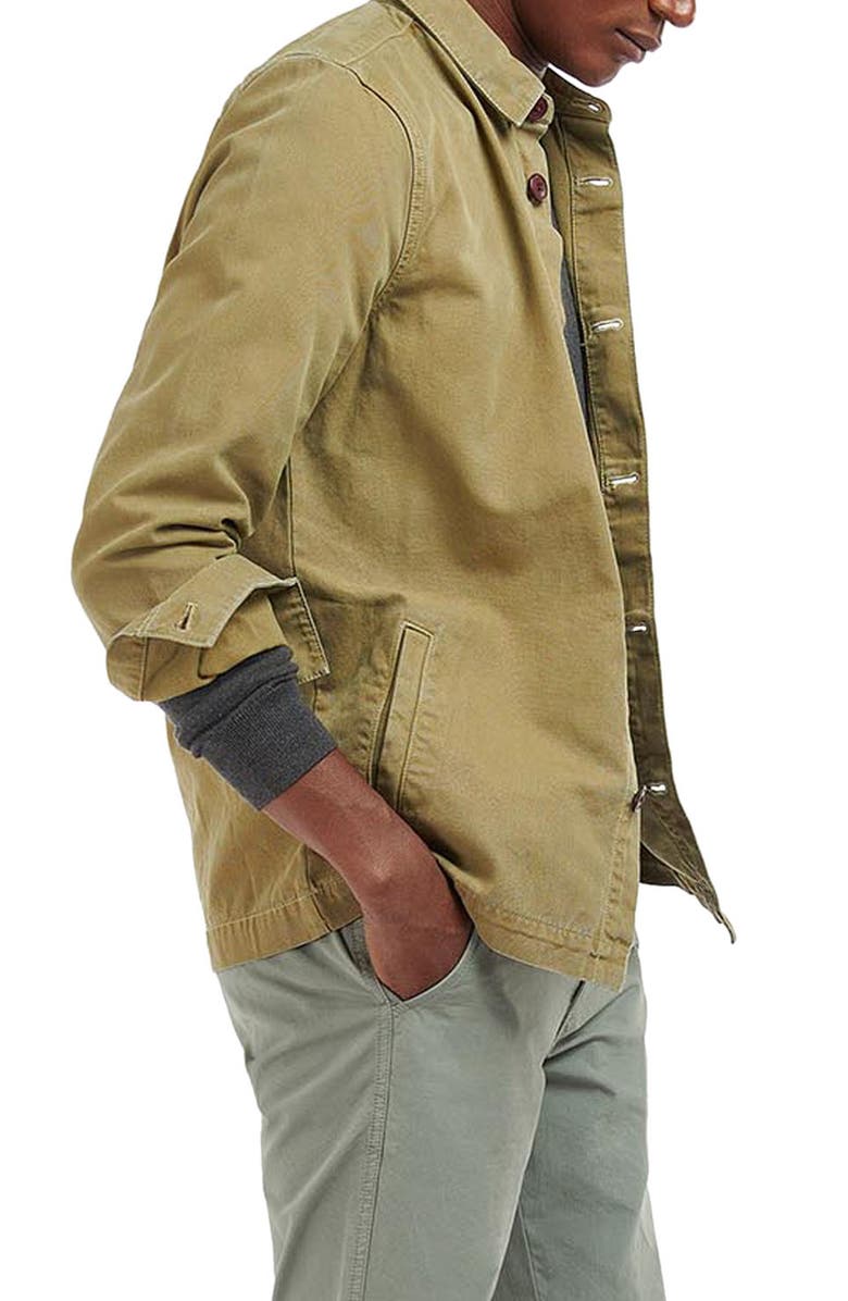 Barbour Washed Button-Up Overshirt, Alternate, color, 