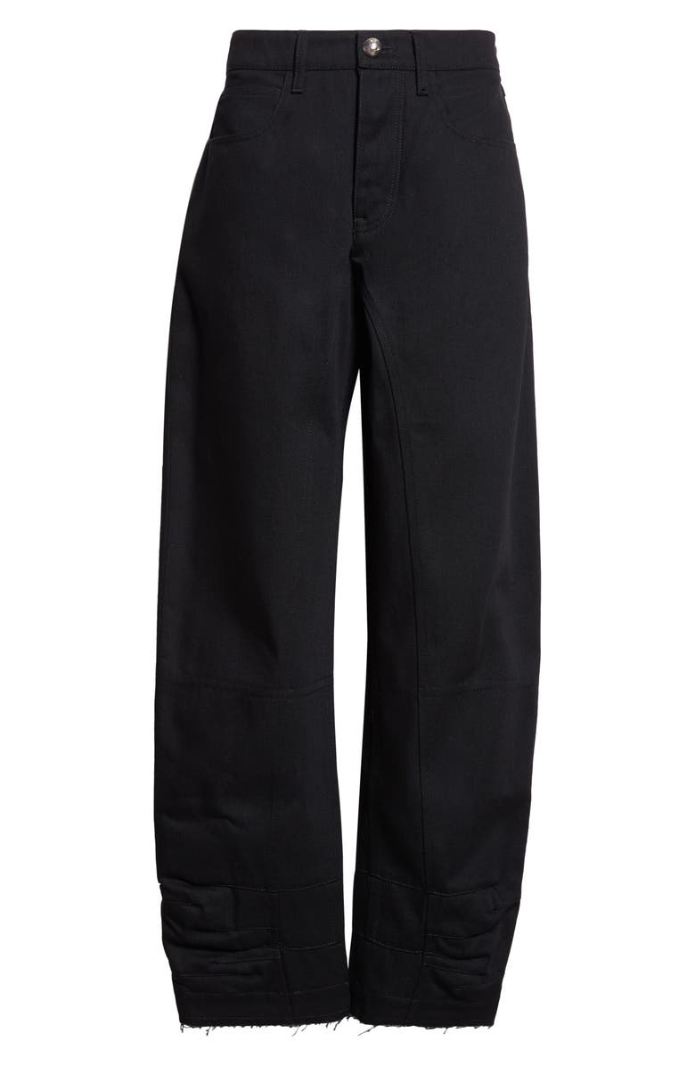 Jil Sander Barrel Leg Jeans, Alternate, color, Black
