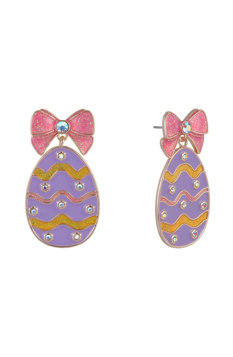 Hallmark Easter Egg Drop Earrings, Main, color, Purple