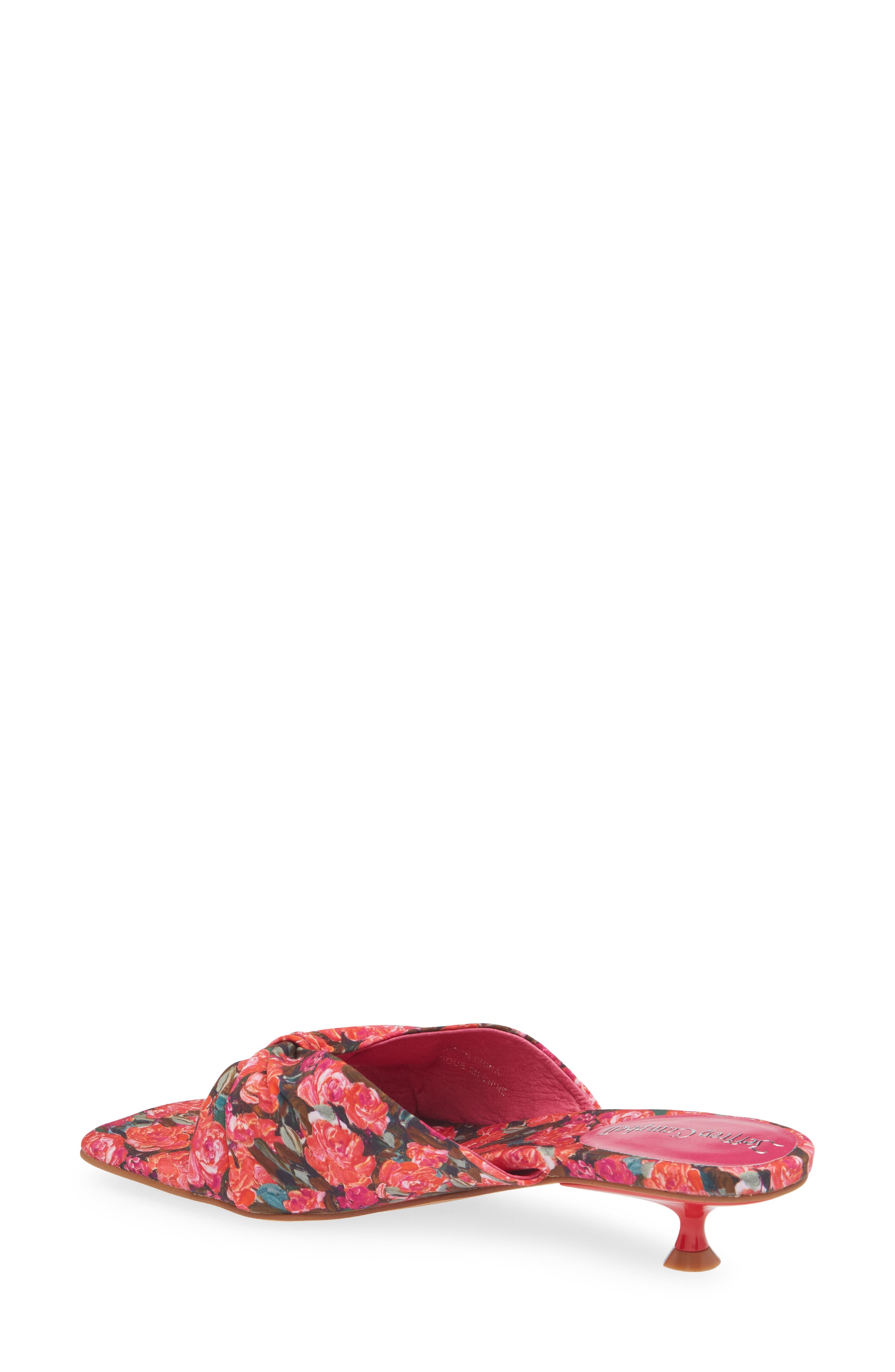 Jeffrey Campbell Lover Girl Kitten Heel Flip Flop, Alternate, color, Red Floral