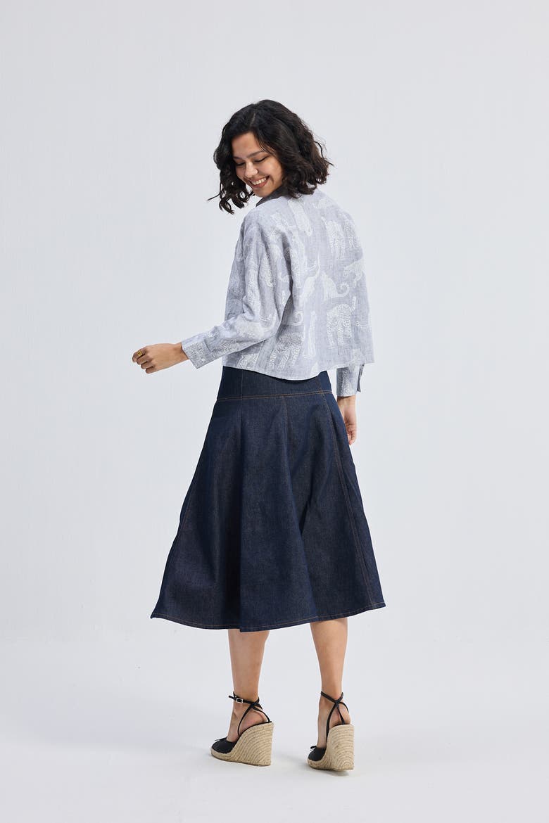 Oversized Boxy-Fit Shirt, Alternate, color, Silver