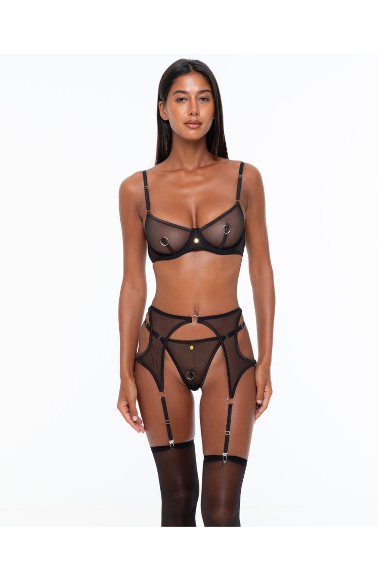 One Empire Aura Lingerie Set, Alternate, color, Black