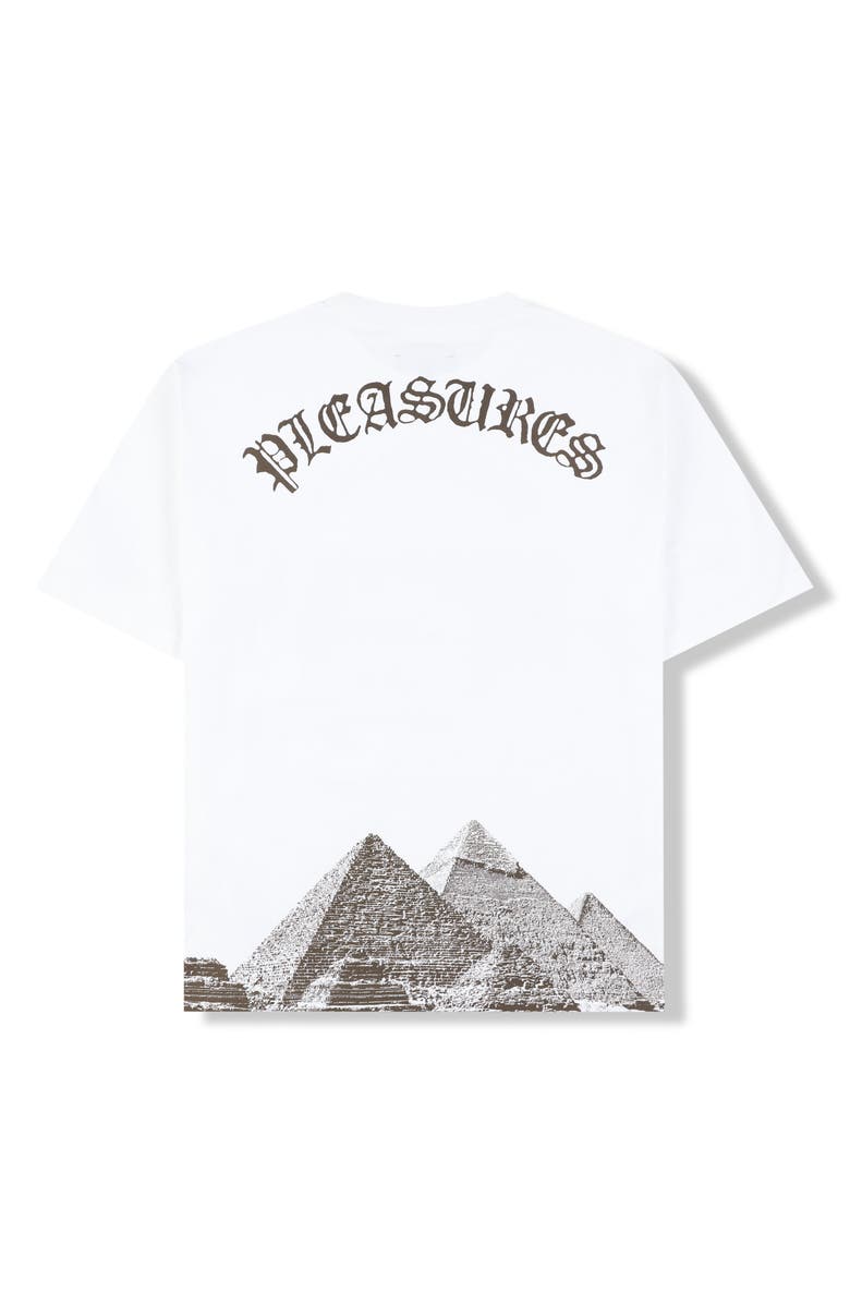 PLEASURES Elevation Heavyweight Cotton Graphic T-Shirt, Alternate, color, White