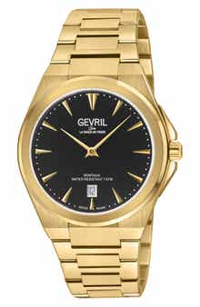 GEVRIL Montauk Stainless Steel Bracelet Watch, 40mm