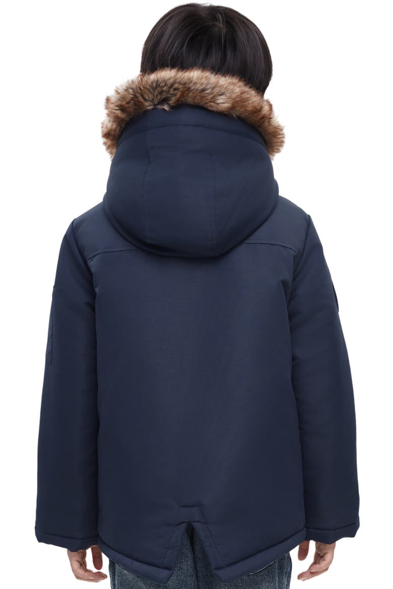 Kids' Parka Jacket with Insulated Hood, Alternate, color, NAVY